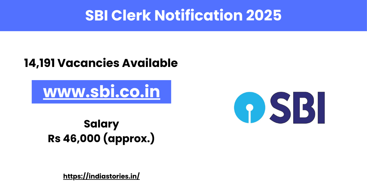 SBI Clerk Notification 2025