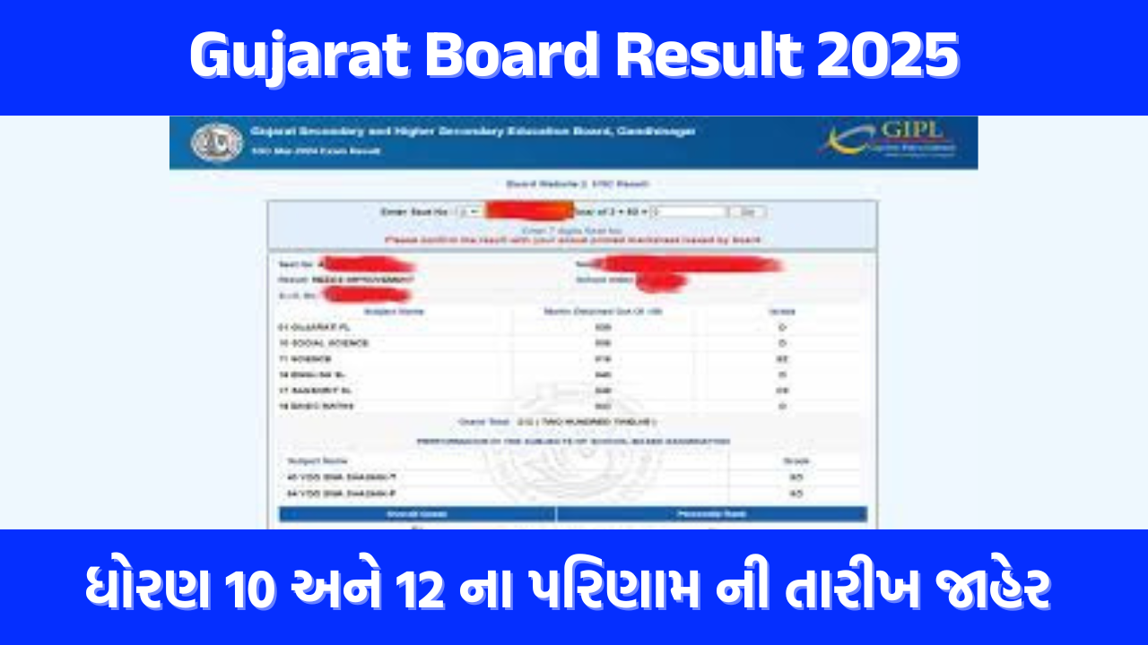 Gujarat Board Result 2025 : Check GSEB 10th and 12th Result Online